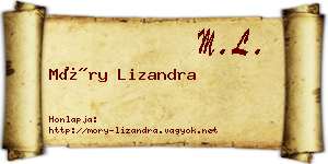 Móry Lizandra névjegykártya