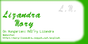 lizandra mory business card